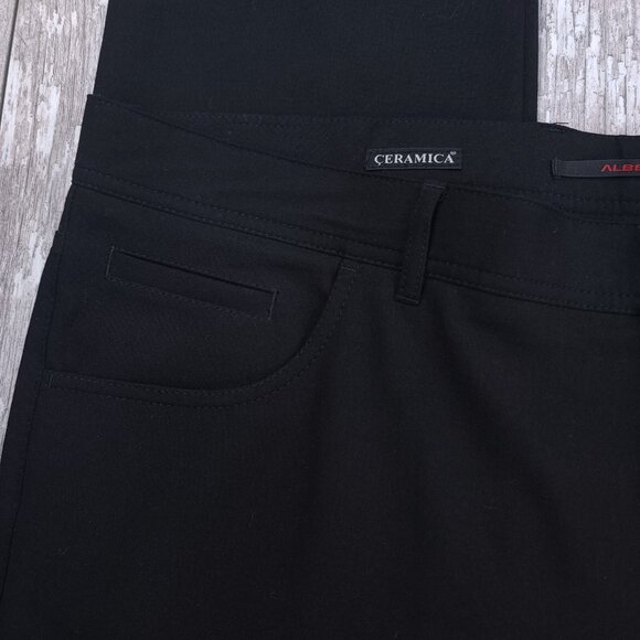 Alberto Mens Stone Dress Pants Size 42x32 Black Modern Fit Ceramica Straight Leg - Picture 5 of 9